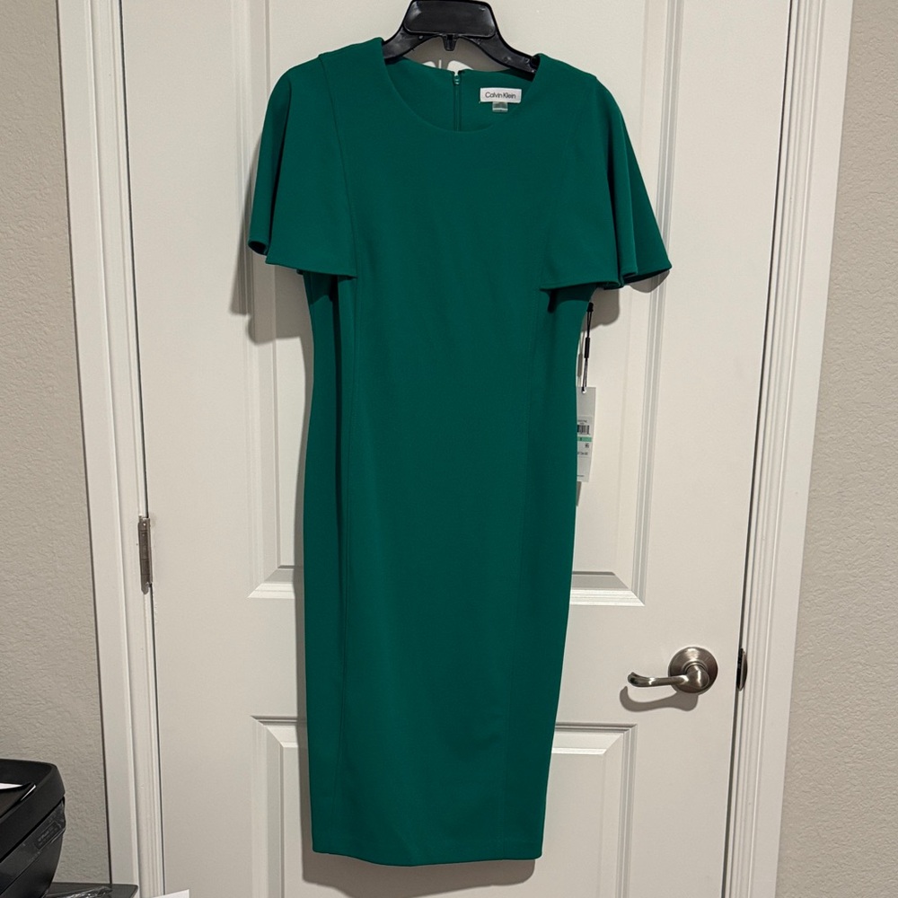 Calvin Klein Emerald Green Midi Dress